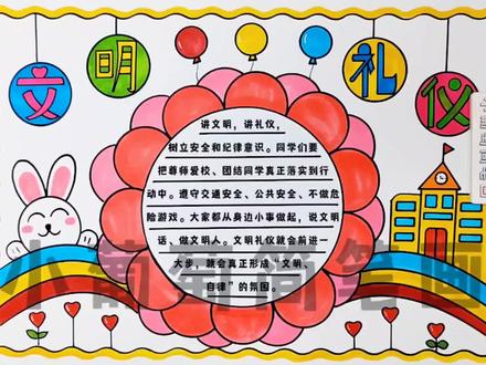 文明礼仪手抄报/文明礼仪伴我行手抄报,简单好看,有线稿可打印#文明礼仪手抄报 #文明礼仪 #手抄报 #文明礼仪绘画 #文明礼仪伴我行手抄报