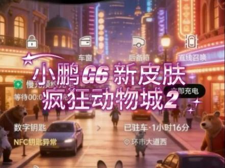 疯狂动物城皮肤登录小鹏APP了!!
#小鹏汽车 #小鹏G6 #疯狂动物城2 #尼克狐尼克 #全新小鹏G6首批车主火热提车