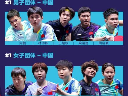 原来国乒男团女团都是满分 2026年伦敦世乒赛团体赛公布种子席位,国乒男团女团都是一号种子。
从世界排名来说,国乒男团女团都是满分