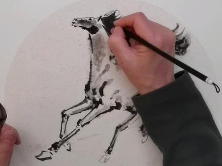 #马诗 #李贺 ,一首没有马字的马诗。#白描 #写生 #画画 #唐诗宋词 #动物