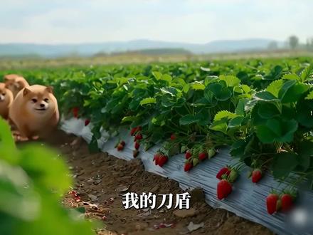 击败刀盾!守卫草莓!#我的刀盾 #草莓 #搞笑 #AI创作浪潮计划