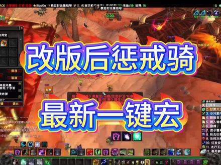 改版后最新惩戒骑一键宏 一个字:强力 #魔兽世界时光服