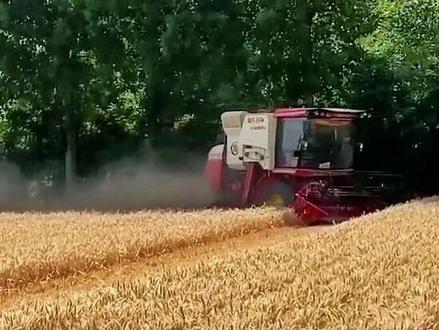 收割机割台地头吐草的操作和改装。#小麦收割机#收割机#收割机改装#农业机械#三农@DOU+小助手