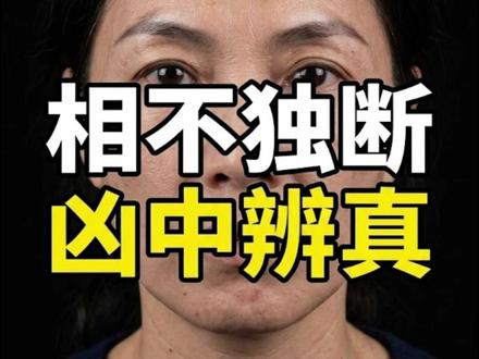 相不独断,凶中辨真! #知识创作人 #传统文化 #面相识人