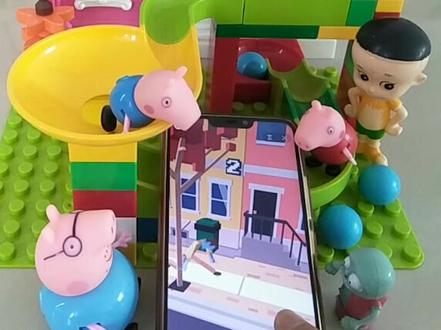 #僵尸漫步 大头佩奇乔治不想和小鬼一起玩