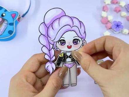 我们一起来玩有趣的猎魔女团创意手工盲盒吧!这也太好玩了 #二次元#猎魔女团#手工DIY#儿童手工 #拆盲盒