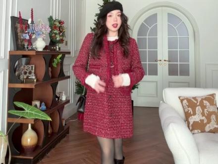 🧧初一到初七✨漂亮拜年穿搭!#过年怎么穿 #新年穿搭 #亮片毛衣 #亮片毛衣女 #毛衣怎么选