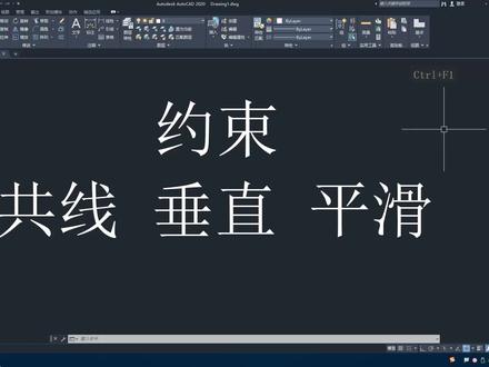 CAD2020零基础入门到精通第三十八节:约束 共线 垂直 平滑 #cad教学 #cad教程 #cad画图