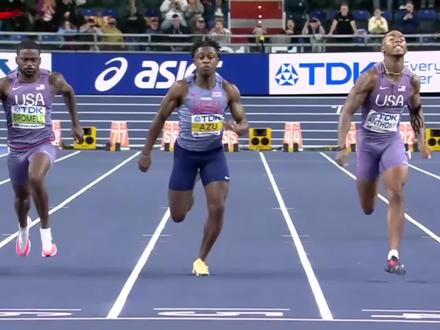 “6秒41WL,#乔丹安东尼 新王登基”#波兰室内世锦赛 #男子60米决赛