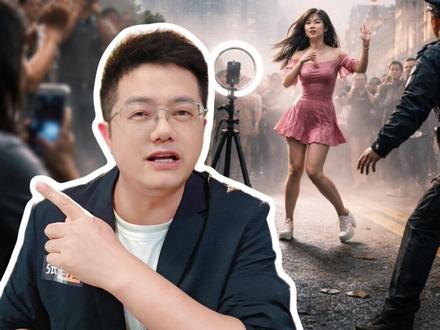明明无人机在警告,为啥这网红跳得更欢了? #上海外滩女子占道直播跳舞引公愤