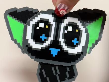 超萌Q弹罗小黑 #我的拼豆日记