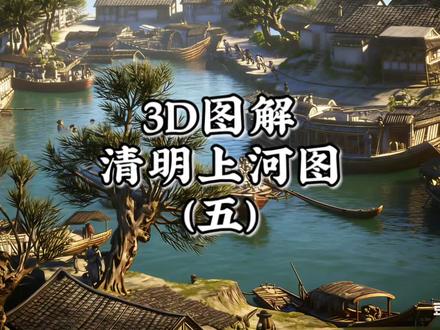 第五集3D图解#清明上河图 边画边赏#国画#AI