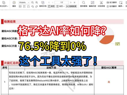 格子达ai率怎么降?10分钟从76.5%到0%#ai新规 #全流程ai赋能 #格子达ai高风险 #降ai率