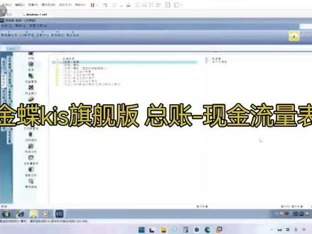 金蝶kis旗舰版 总账-现金流量表制作