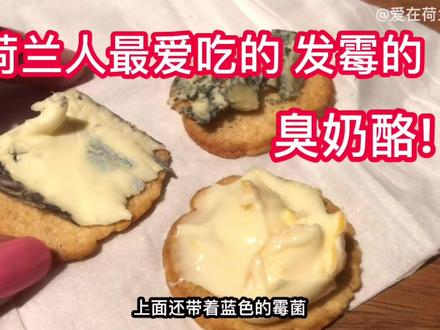 荷兰人最爱吃的发霉的臭奶酪,上面带着蓝色霉菌!