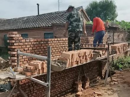 小院改造之砌墙,我自我感觉后面写的词还挺顺溜。#新农人计划 #原创 #旧房改造 #我的乡村生活