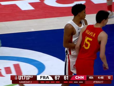 U17世界杯!中国男篮VS法国!张博源上演准绝杀!振奋人心啊 #中国男篮