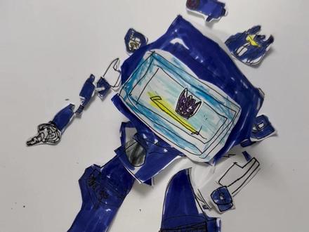 声波纸片玩具变形过程!真是太艰辛了!#变形金刚玩具 #玩具 #自制玩具 #原创