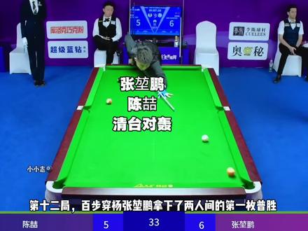 张堃鹏陈喆前十一局全是清台,高手对决恐怖如斯#乔氏中式台球 #张堃鹏 #陈喆 #台球 #中式八球