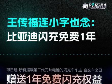 王传福连小字也念:比亚迪闪充免费 1 年#汽车 #有驾原创 #比亚迪 #dou是好车