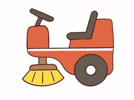 垃圾清扫车简笔画#亲子简笔画 #爱护地球简笔画