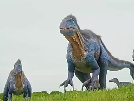 大盗龙围猎蜥脚巨兽!#与恐龙同行#史前巨兽#古生物科普