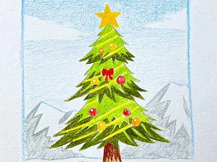 一分钟学会!超简单的画圣诞树方法✿ ◡‿◡✿ #一起学画画 #零基础学画画 #画圣诞树 #画圣诞树教程 #圣诞树画法