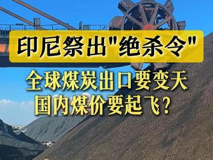印尼出“绝杀令”,全球煤炭变天,国内煤价要涨? #煤炭 #印尼煤炭 #能源价格 #电煤 #大宗商品