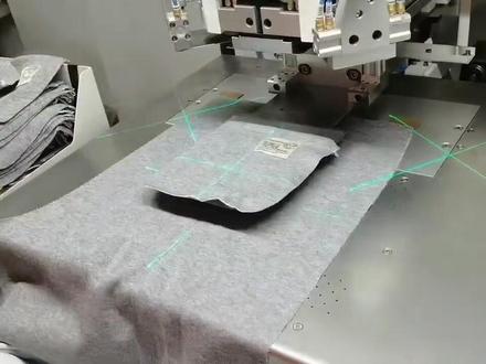 IMB贴袋机做针织圆袋调试完美