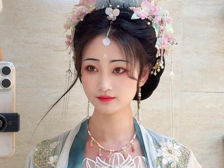 宋制簪花#汉服发型教程 ##汉服发型 #汉服假发 #汉服假发包 #汉服发饰