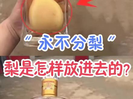 永不分梨的梨是怎么放进去的呢?#涨知识 #这个视频有点料