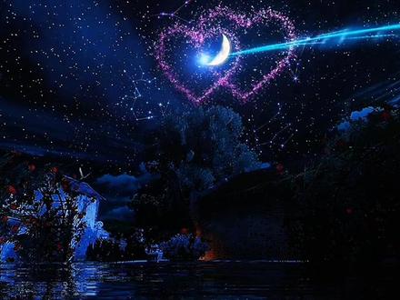 “温柔的星空和你一样 让我止不住心动”