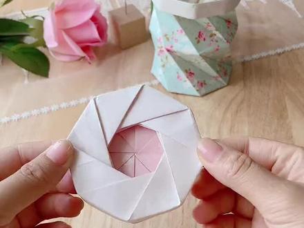 你们要的机关收纳盒详细教程来啦!#手工#手工折纸 #折纸收纳盒