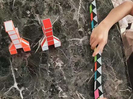 我们来用24段魔尺做恐龙吧#百变魔尺