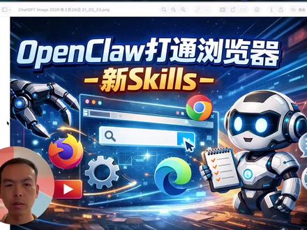 OpenClaw打通浏览器-新Skills #OPENCLAW #OpenClaw