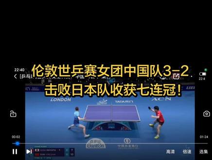 5月10日,2026伦敦世乒赛女团决赛,中国队3-2力克日本队,实现世乒兵赛女团七连冠,这也是中国女队历史上第24次捧起考比伦杯。