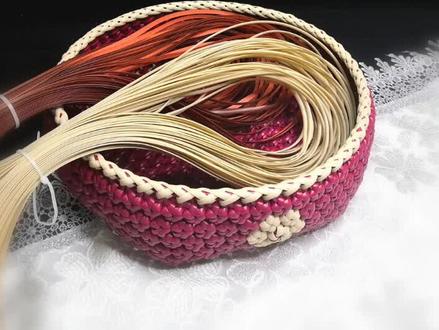 #创作灵感 大号水果零食篮子收纳筐六角花藤条编织教程视频#手工diy #藤编收纳筐 #藤编教程