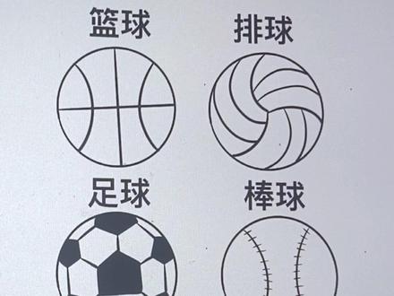 篮球排球足球棒球简笔画#简笔画 #一起学画画 #一学就会系列 #亲子简笔画 #每日一画