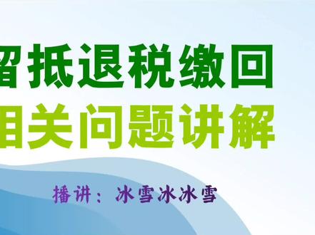 留抵退税缴回的情形及缴回后申报表填写