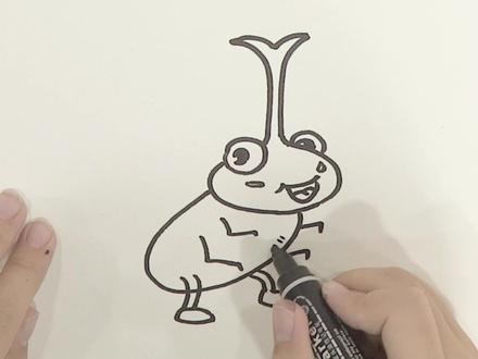 简笔画画独角仙#简笔画教程 #一起学画画 #绘画 #画画 #美术