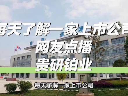 每天了解一家上市公司,网友点播:贵研铂业