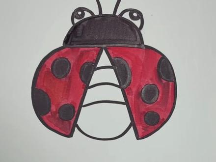 今天来画一只可爱的七星瓢虫🐞#简笔画#画画过程