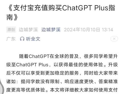 ChatGPt Plus 会员充值技巧指南