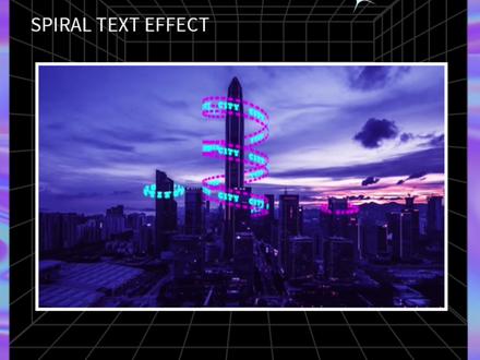 科技感满满的螺旋文字效果,赶紧学起来!#ae特效 #ae #ae教程 @DOU+小助手