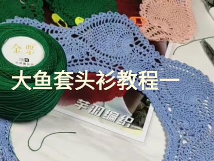 美女姐姐们好看的大鱼套头衫来咯#手工 #教程 #钩针编织