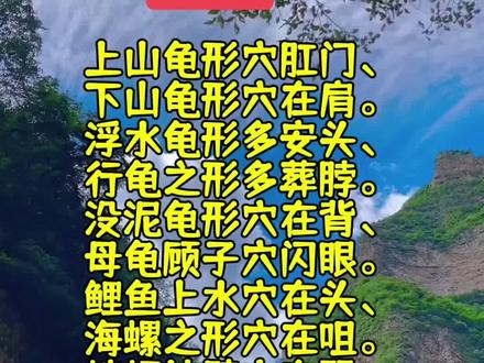 🤔这些民间口诀你听过吗?龟形穴、鲤鱼穴…古人的智慧太绝了!看完直呼涨知识!