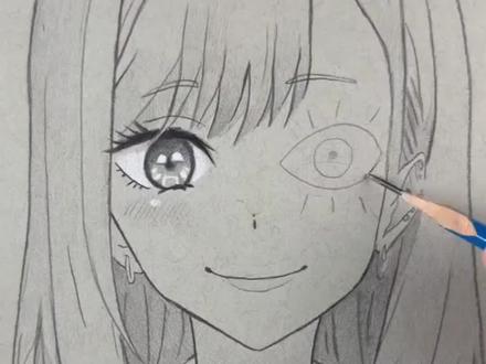 画第二只眼睛的技巧 #绘画教程 #画画 #简笔画画 #简笔画 #画画教程