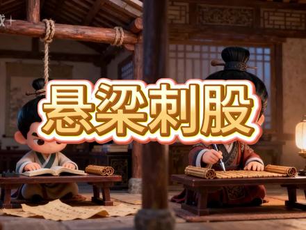 悬梁刺股成语故事 古人勤学天花板!头悬梁,锥刺股,千古流传的励志成语故事🔥#悬梁刺股 #头悬梁锥刺股 #小学语文 #成语故事 #少儿国学