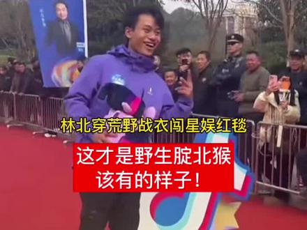 杀疯了!林北穿荒野战衣闯星娱红毯,这才是野生偶像该有的样子!!#荒野求生 #老六荒野 #荒野林北 #荒野情报站