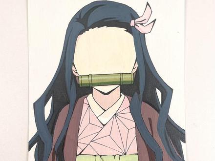 画五官挑战!!祢豆子#鬼灭之刃 #祢豆子 #掌握直液式丙烯马克笔 #五官 #改画